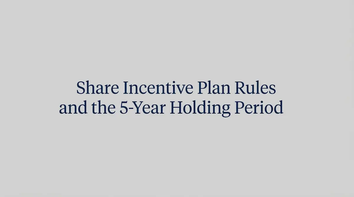 Share Incentive Plan Rules and the 5-Year Holding Period